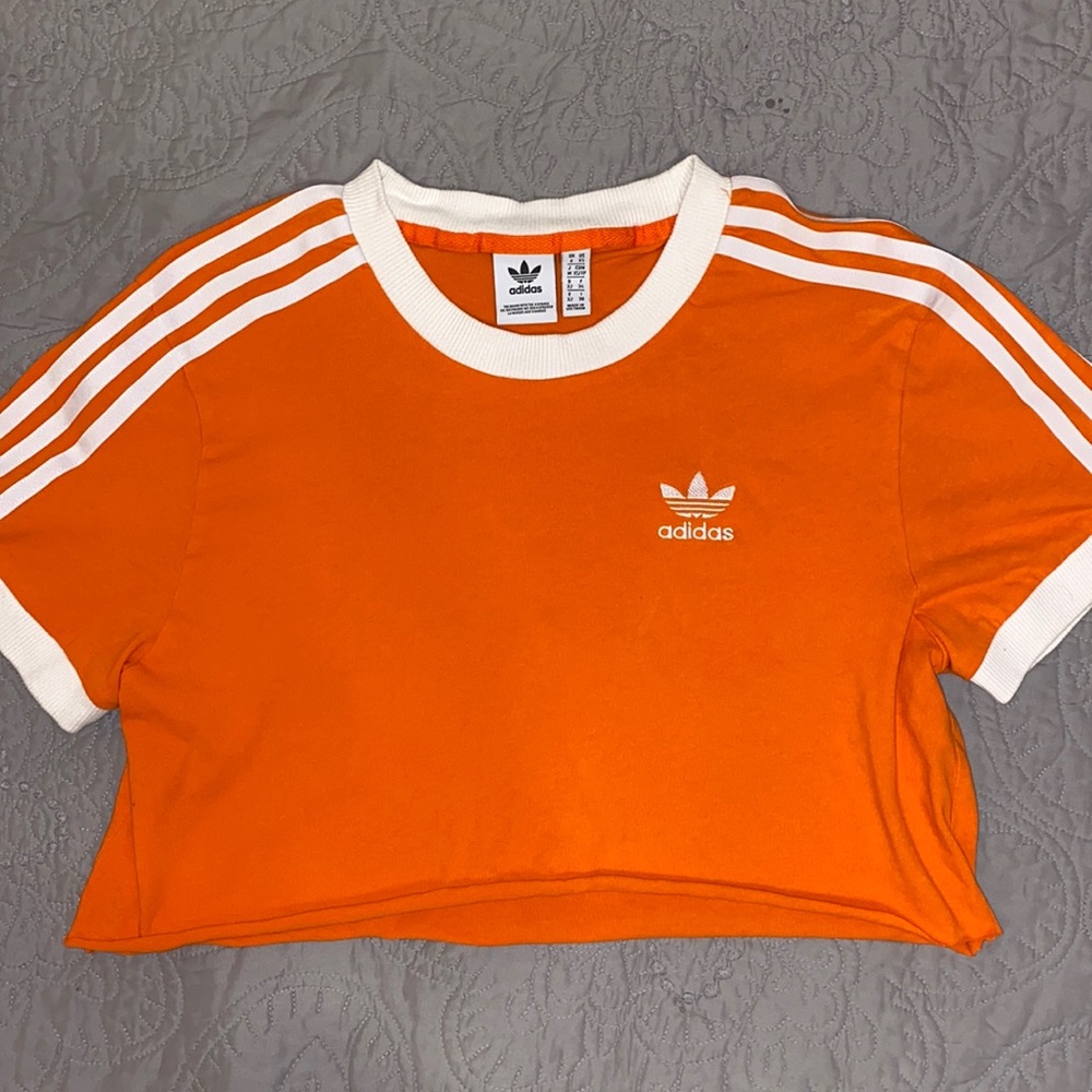 Cropped Orange Adidas Tee!